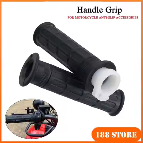 7/8" 22mm Handle Throttle Hand Grips W/ Cable Tube Sleeve For Yamaha DT100 DT125 MX100 PW80