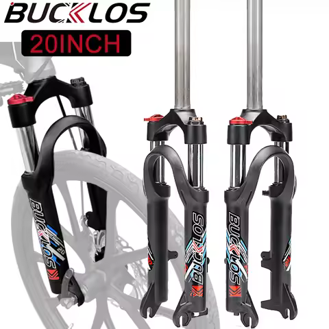 BUCKLOS Folding Bike Fork 20 Inch Suspension Folding Bicycle Fork Aluminum Alloy BMX Forks 50mm Trav