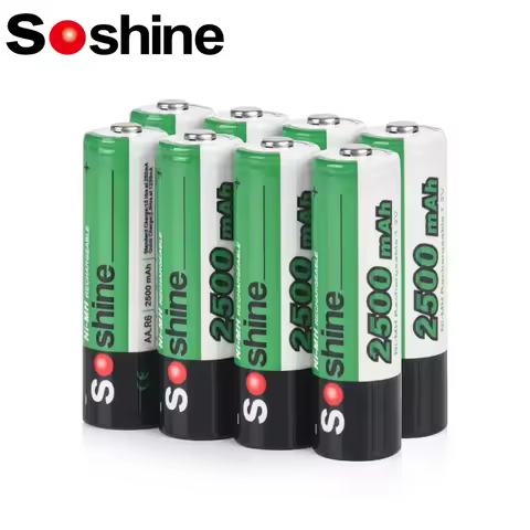 Soshine 4/8/16/20PCS 1.2V AA 2500mAh Ni-MH Rechargeable Battery Ni-mh for Temperature Gun Flashlight
