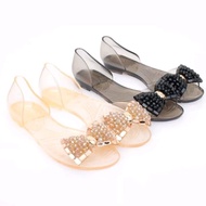 Direct Buy Princess Summer Beaded Flat Jelly Shoes Bead Jelly Shoes Women Diamond Mute 4457