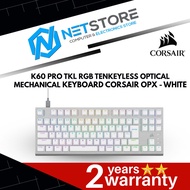 CORSAIR K60 PRO TKL RGB TENKEYLESS OPTICAL-MECHANICAL KEYBOARD CORSAIR OPX - WHITE - CH-911D11A-NA
