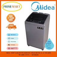 MIDEA MT860S 8KG TOP LOAD WASHING MACHINE - 2 YEARS MIDEA WARRANTY + FREE INSTALL &amp; DISPOSE