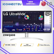 LG 29" 29WQ600 IPS FHD AMD Freesync HDR10 100Hz 1ms USB-C Borderless Ultrawide Monitor