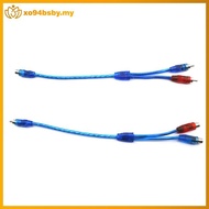 xo94bsby High Quality Car MP3 Audio RCA 1 Male To 2 Female Y Splitter Cable Adapter Cord Converter C