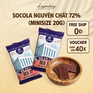 [GIFT NOT SOLD] 1 Legendary Pure Chocolate Bar | Delicious snacks | Minisize 72% 20g