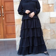 Citra Abaya Gamis Hitam Turkey Maxi Dress Arab Saudi Bordir Zephy