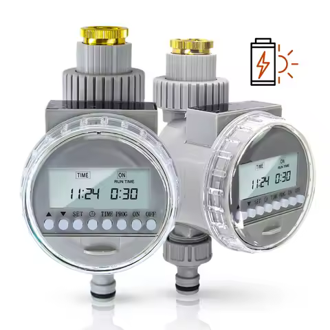 Popular Solar Power Water Timer Irrigation Solenoid Valve Controller Waterproof Power-saving Timer I
