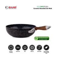Eco-safe PLUS NONSTICK CERAMIC STIR WOK PAN 20/22 CM / SHUMA WOK PAN