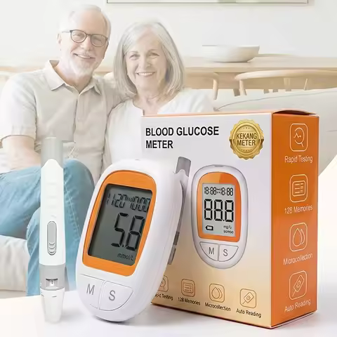 Medical Blood Sugar Test Kit Glucometer Diabetes Monitor VGM04 50pcs Test Strip 5s Fast Test Large S