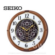 100% ORIGINAL SEIKO Melodies in Motion Brown Wall Clock QXM380 (QXM380B) [Jam Dinding]