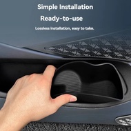 For BMW 5 Series I5 G60 2024 TPE Black Car Door Storage Box Organizer Tray Waterproof Anti Dirty Gat
