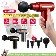 Mini Fascia Massage Gun 6 Speeds With 4Massage Heads Large Capacity Battery LCD Screen Digital/legs 