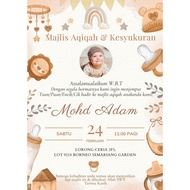 Video Kad Jemputan Majlis Aqiqah, Beredoi & Cukur Jambul | Video Invitation Digital Card | IG & FB p