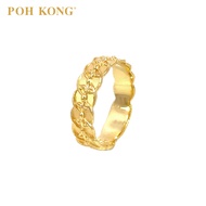 POH KONG 916/22K Yellow Gold Interlocking Coin Ring