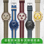 Quick Release สายนาฬิกาไนลอนสำหรับ Omega Co-Branded Swatch สาย SwatchXOmega Planet Watch 20Mm