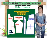 Pola Kebaya Kutu Baru Dewasa Pola Instan Pola Siap Pakai