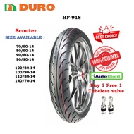 TAYAR DURO HF-918 70/90-14, 80/90-14, 90/80-14, 100/80-14, 100/90-14, 110/80-14 TUBELESS TYRES