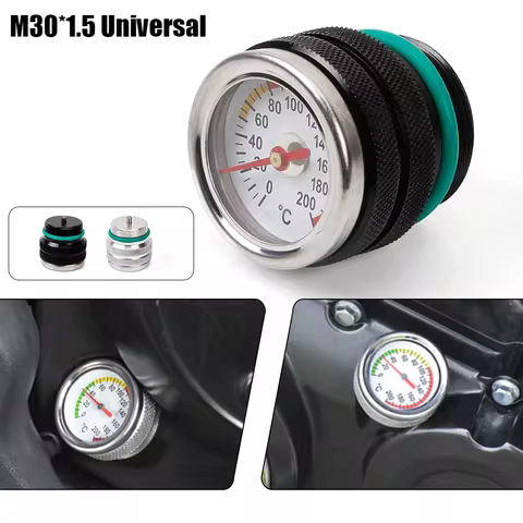 Aluminum Alloy Motorcycle Engine Oil Temperature Gauge M30*1.5 Universal for 1987-1998 Kawasaki W650