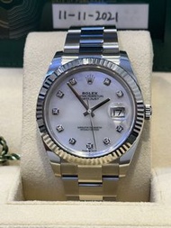 🤴🏻👑 41mm 貝殼面鑽石字🐚🤍勞力士Rolex 126334NG 白金狗圈 格帶 NFC卡 2021年