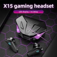 X15 TWS Wireless Bluetooth Headset LED Display Gaming Earbuds Gamer for iPhone Xiaomi Redmi Noice Reduction Fone Bluetooth Earphones Wireless Headphones with Microphone Headset