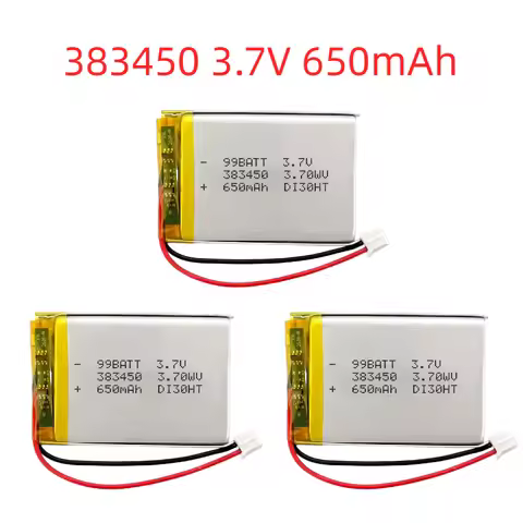 3.7V 650mAh 383450 403450 Lipo Battery Rechargeable Lithium Polymer Cells for Massager Water Dispens