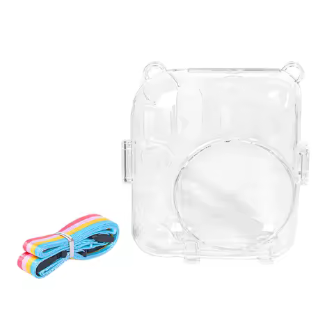 Mini Camera Case Transparent Storage Case with Shoulder Strap Cover Shell for Fujifilm Instax Mini 1