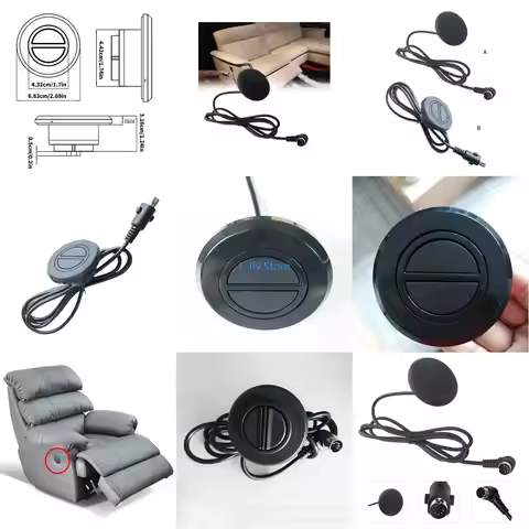 Electric Chair Sofa Switches Replacement Hand Controller 2 Button 5 Pins Round Hand Switches Furnitu