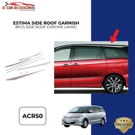 Toyota Estima ACR50 Side Roof Garnish Window Roof Top 2006 2018 8pcs Chrome Trim Side Moulding