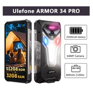 Ulefone Armor 34 Pro 5G AI Smartphone 6.95 Inch 120Hz 32GB+512GB Mobile Phone Built-in Projector 255