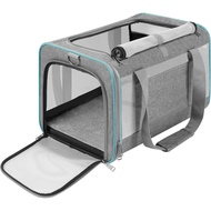 Pet Carrier Large Cats 20 lbs+ / Soft Sided Small Travel Carriers Top Load/Collapsible Carrier Bag B