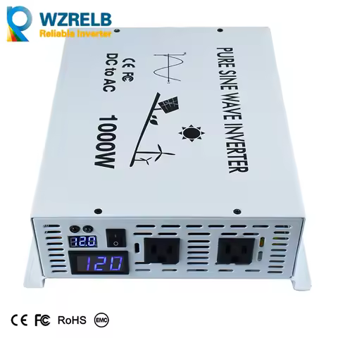 1000W Off-Grid Pure Sine Wave Converter Inverter 24V 230V Solar Power Generator Converter 12 36 48V