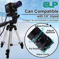 ELP Global Shutter USB Camera 4MP10X Zoom Monochrome Manual USB Webcam with 5-50mm Lens for Document