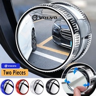 Volvo Car Rearview Auxiliary Blind Spot Mirror 360-degree Wide Angle Adjustable Rotation Round Car A