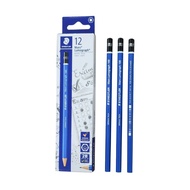 1 LSN / 12 Pcs Staedtler 2B Mars Lumograph 100 German Tech Pencils