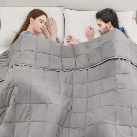 Weighted Blanket King Queen Size for Adults 80x87 20lbs Grey,Cooling Heavy Blanket for Sleeping Perf