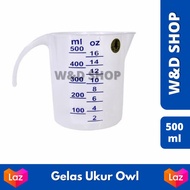 Owl Measuring Cup 500ml 1/2 Liter Half Liter - Plastic Measuring Cup - Original Taker Cup