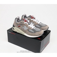 New Balance 990v2 Premium Series Classic Retro Casual Sports Jogging Shoes < Coffee Green Dark Blue 
