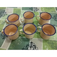 9cm Enamel Drinking Mug/ 9cm Kole Air Ayan (1 Set 6 Pcs)