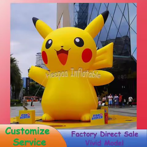 Gaint Inflatable Pikachu Pokemon Cartoon Customized Outdoor Advertising Inflatable Model For Event P