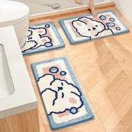 Toilet Mat Home Set Flocking Anti-slip Mat Dajiang Toilet Mat PYPM