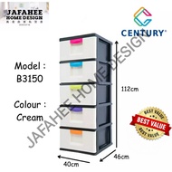 【JFW】 Century 5 Tier Plastic Drawer / Plastic Cabinet / Storage Cabinet B3150
