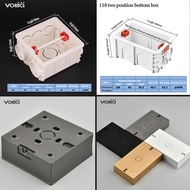 Vollia 86 * 86/118 * 72/146 * 86mm Socket Switch Mounting Box PVC Wall Mounted Mounting Bottom Box C