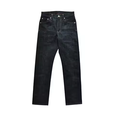 SAUCE ORIGIN EXL916-AG Mens Jeans Cotton Linen Selvedge Sanforized Raw Denim Jeans for Men Straight 