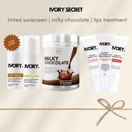 IVORY SECRET Milky Chocolate, Magic Lips & Tinted Sunscreen (READYSTOCK)