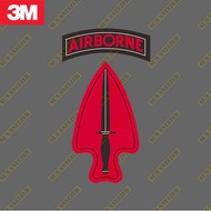 Delta Special Forces AIRBORNE Badge Waterproof 3M Sticker Size Length 88MM