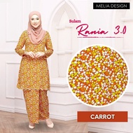 By Melia Design Baju Kurung moden riau Corak Bunga Cotton Premium Lembut Sulam Lace Biku