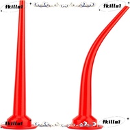 FKILA Caulking Nozzle, Glass Cement 11.8in Long Sausage Nozzle, Lengthening Red Curved Caulking Nozz
