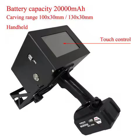 Handheld lithium battery 20000mAh touch screen Electric marking machine Metal Marker Marking range 1