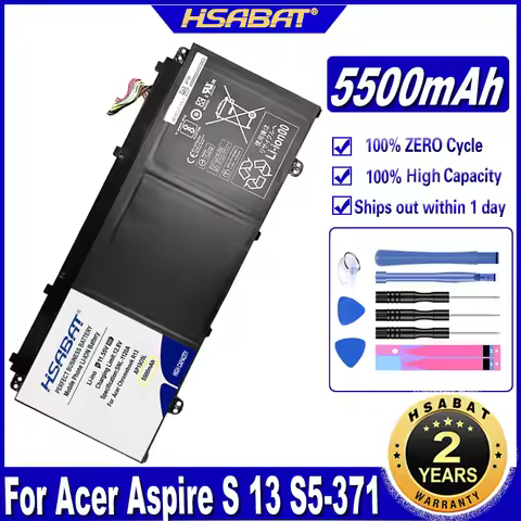 AP15O5L AP1505L AP1503K 5500mAh Battery for Acer Aspire S 13 S5-371 S5-371-52JR S5-371-7278 767P CB5