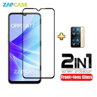 LAYAR Oppo A77 4G/A77S 2IN1 Tempered Glass Screen and Tempered Glass Camera Package